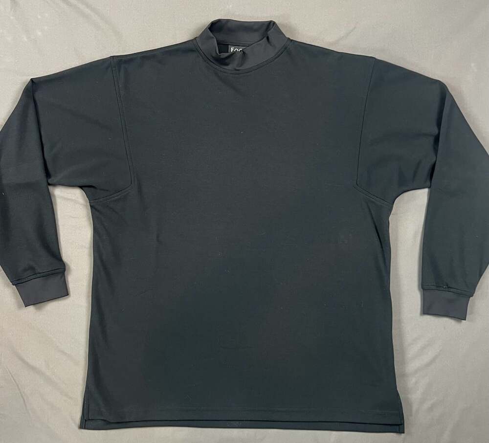 FootJoy Men's Black Long Sleeve Mock Neck Golf Shirt Size XL